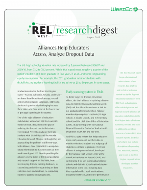 Cover Graphic of REL West Digest August 2013
