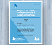 Cover Analysis of the Stability of Teacher-Level Growth Scores From the Student Growth Percentile Model