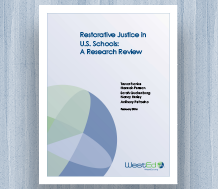 Cover for Restorative Justice in U.S. Schools: A Research Review resource page