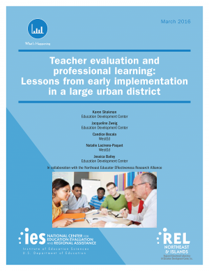 Teacher Evaluation and Professional Learning: Lessons From Early Implementation in a Large Urban District