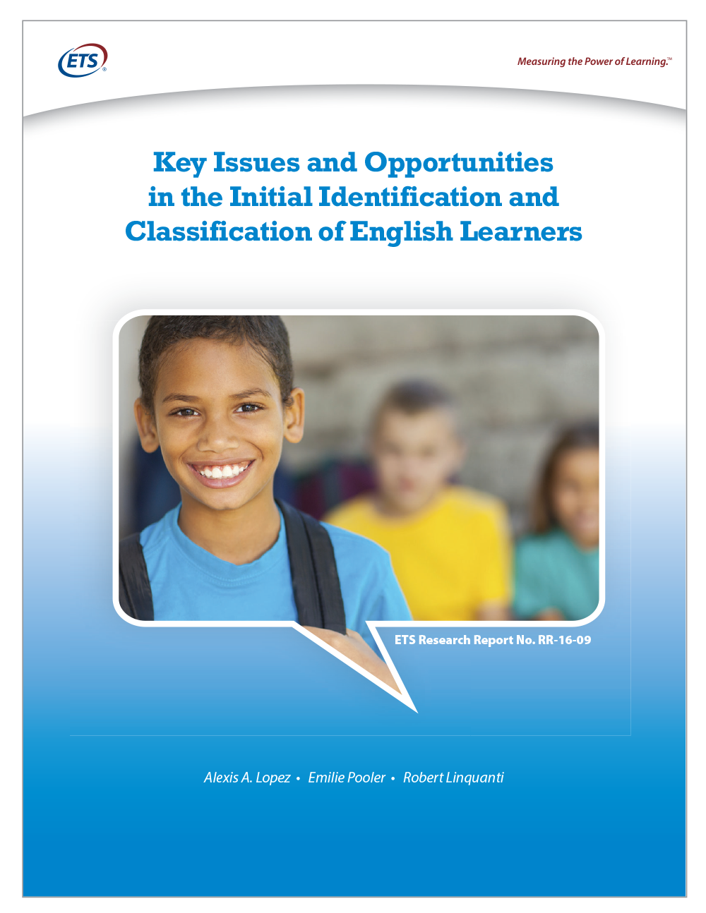 Cover Key Issues and Opportunities in the Initial Identification and Classification of English Learners