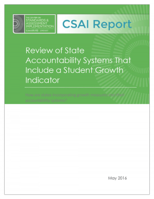 Cover Review of State Accountability Systems That Include a Student Growth Indicator