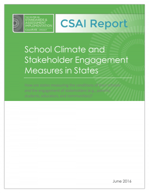 Cover School Climate and Stakeholder Engagement Measures in States