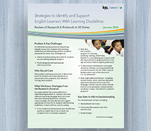 Strategies to Identify and Support English Learners With Learning Disabilities: Review of Research and Protocols in 20 States