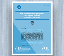 Cover for The Achievement Progress of English Learner Students in Utah