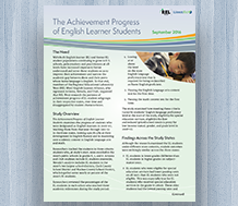 Cover for The Achievement Progress of English Learner Students