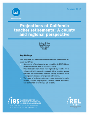 Cover California Teacher Retirements: A County and Regional Perspective