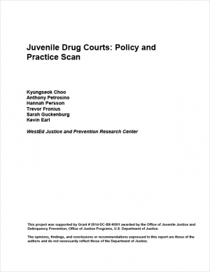 Juvenile Drug Courts: Policy and Practice Scan