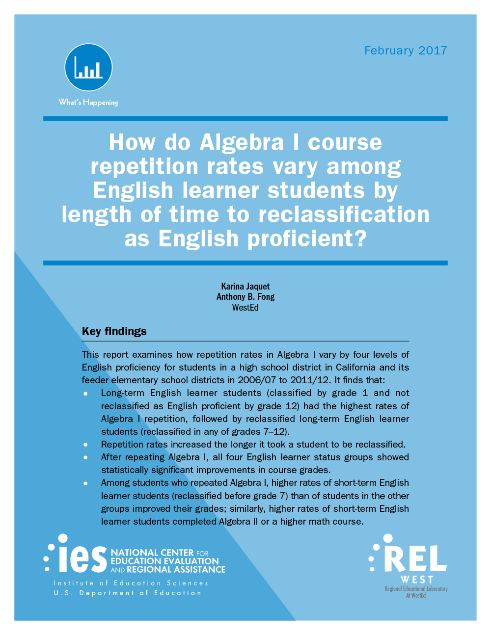 How do Algebra I course repetition rates vary among English learner students by length of time to reclassification as English proficient?