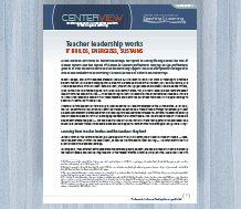 CenterView: Teacher Leadership Works – It Builds, Energizes, Sustains