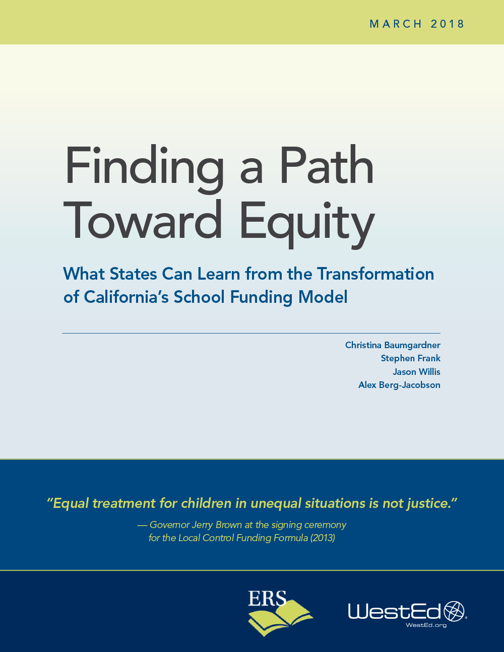 Finding a Path Toward Equity: What States Can Learn from the Transformation of California’s School Funding Model