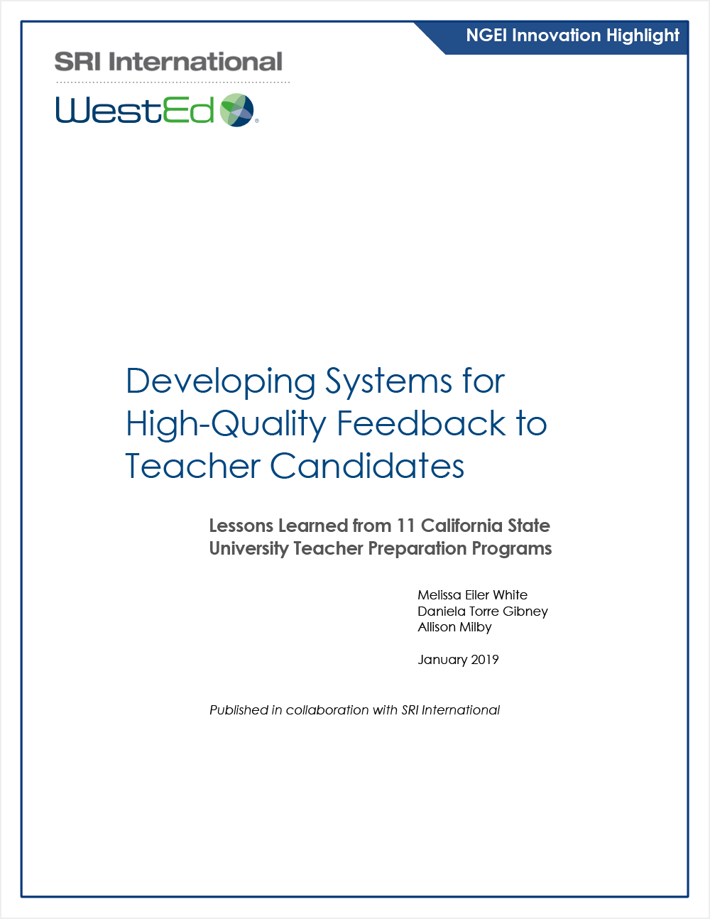Developing Systems for High-Quality Feedback to Teacher Candidates