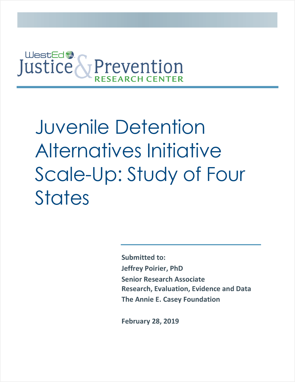 Juvenile Detention Alternatives Initiative Scale-Up: Study of Four States