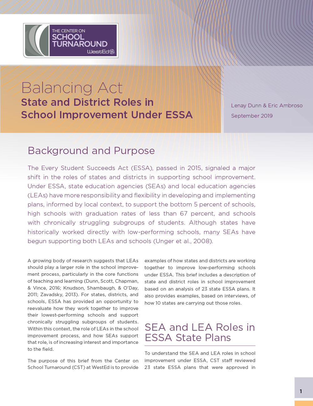 Balancing Act: State and District Roles in School Improvement Under ESSA