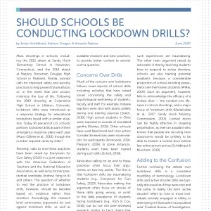 Should Schools be Conducting Lockdown Drills?