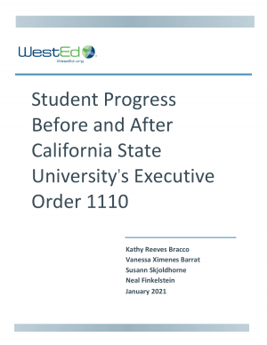 Student Progress Before and After California State University's Executive Order 1110
