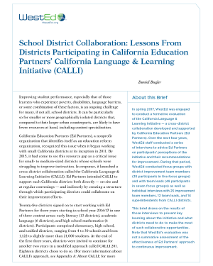School District Collaboration: Lessons From Districts Participating in California Education Partners’ California Language & Learning Initiative (CALLI)