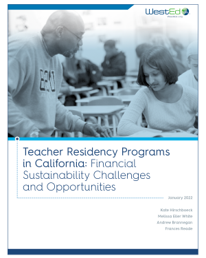 Teacher Residency Programs in California: Financial Sustainability Challenges and Opportunities