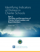 Identifying Indicators of Distress in Charter Schools | Part 2: The Roles and Perspectives of Charter School Leaders and Board Members