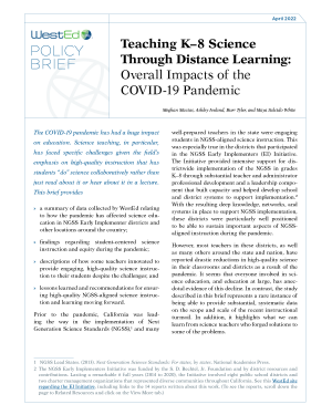 Teaching K-8 Science Through Distance Learning: Overall Impacts of the COVID-19 Pandemic