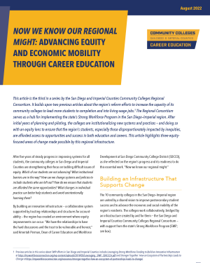 Now We Know Our Regional Might: Advancing Economic Mobility Through Career Education