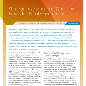 Strategic Investments of One-Time Funds for Tribal Governments