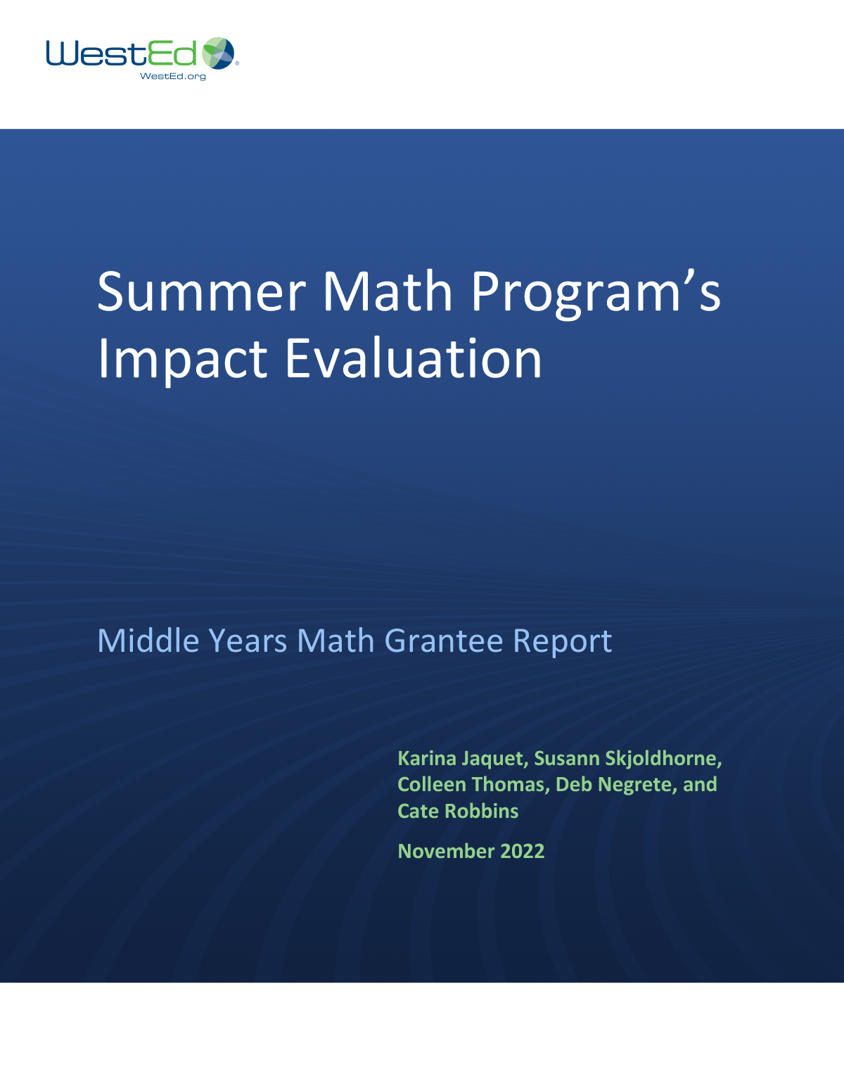 Summer Math Program's Impact Evaluation