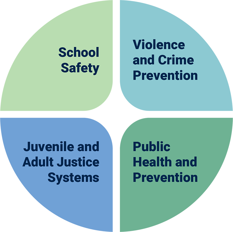 School Safety, Violence and Crime Prevention, Juvenile and Adult Justice Systems, Public Health and Prevention