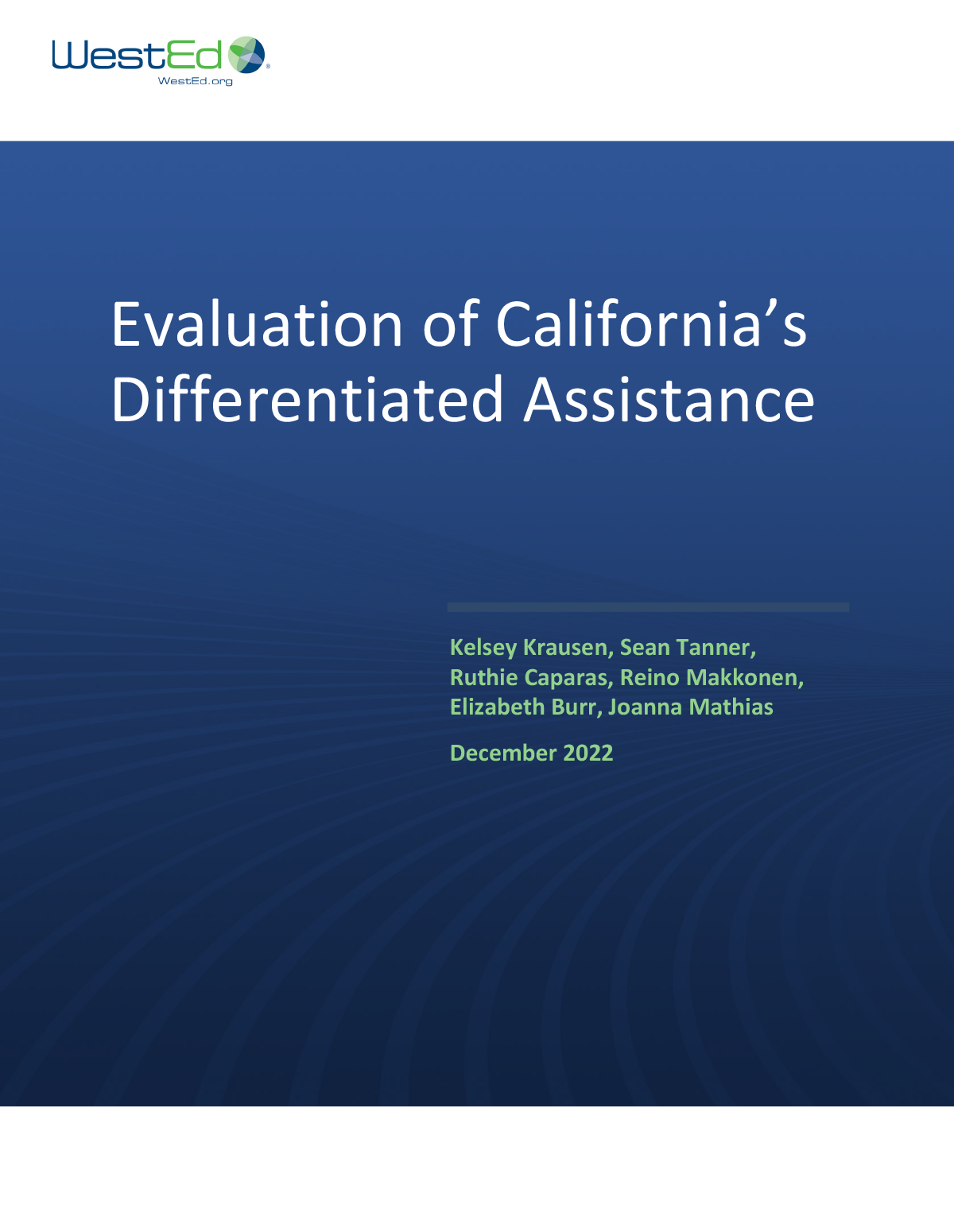 Evaluation of California's Differentiated Assistance