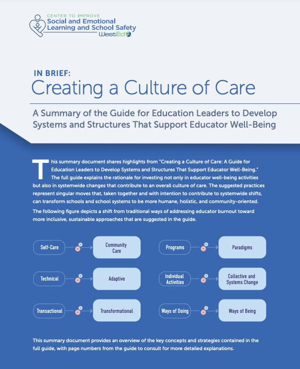 Creating a Culture of Care Summary Document