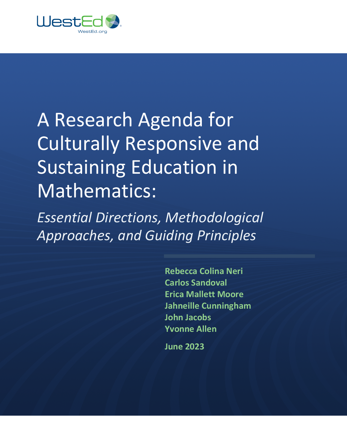A Research Agenda for Culturally Responsive and Sustaining Education in Mathematics: Essential Directions, Methodological Approaches, and Guiding Principles