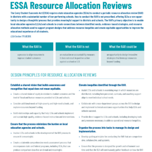 ESSA Resource Allocation Reviews