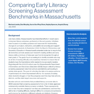 Comparing Early Literacy Screening Assessment Benchmarks in Massachusetts