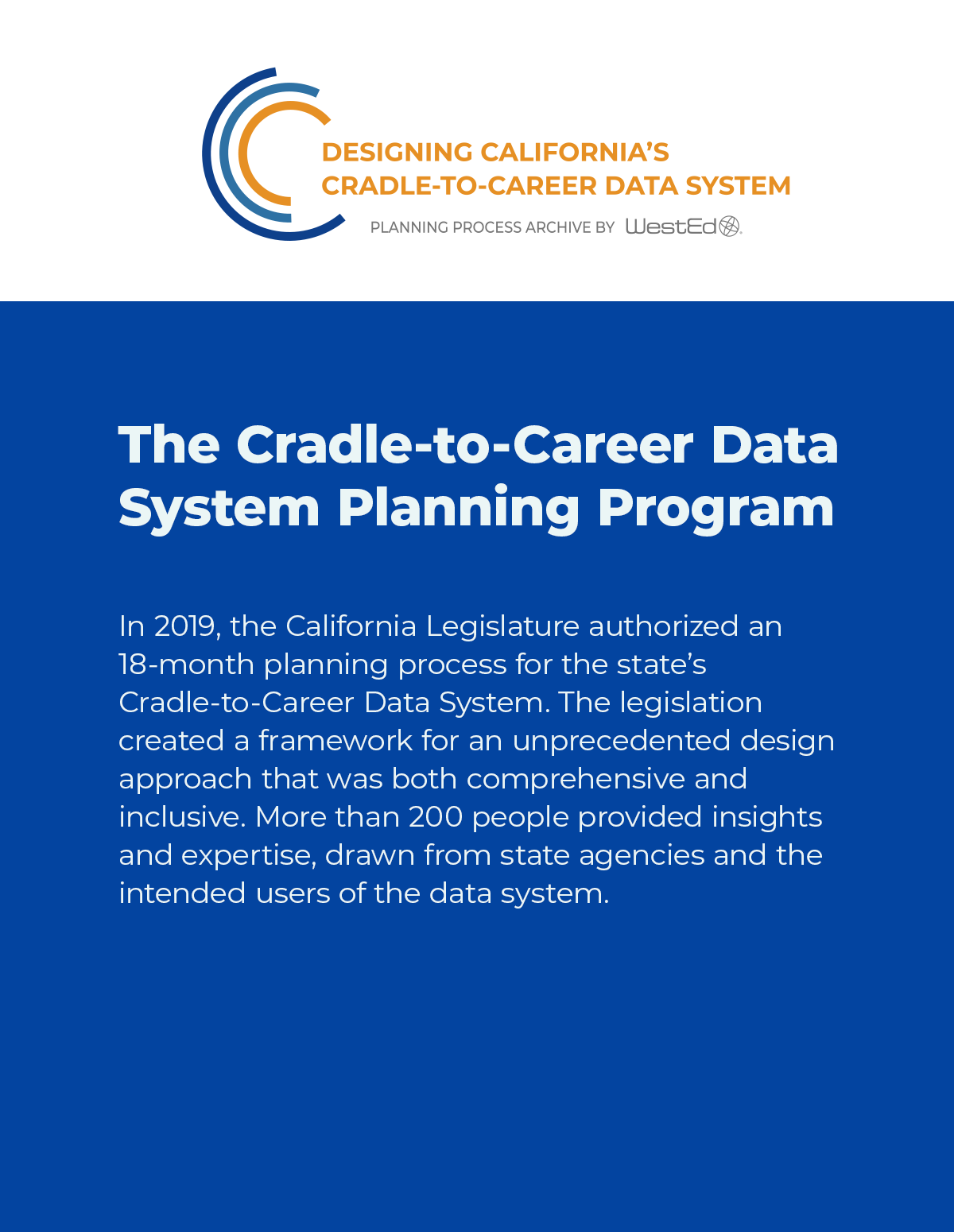 Designing California's Cradle-to-Career Data System