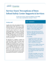 Service Users’ Perceptions of State School Safety Center Supports & Services