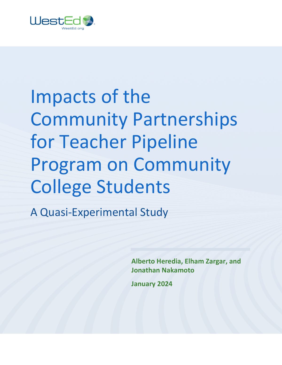 Impacts of the Community Partnerships for Teacher Pipeline Program on Community College Students: A Quasi-Experimental Study