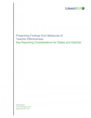Cover image of Presenting Findings from Measures of Teacher Effectiveness