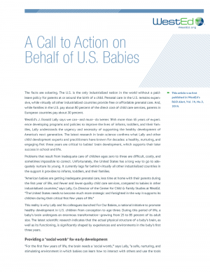 Cover image for Article: A Call to Action on Behalf of U.S. Babies