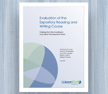 Cover for Evaluation of the Expository Reading and Writing Course: Findings From the Investing in Innovation Development Grant