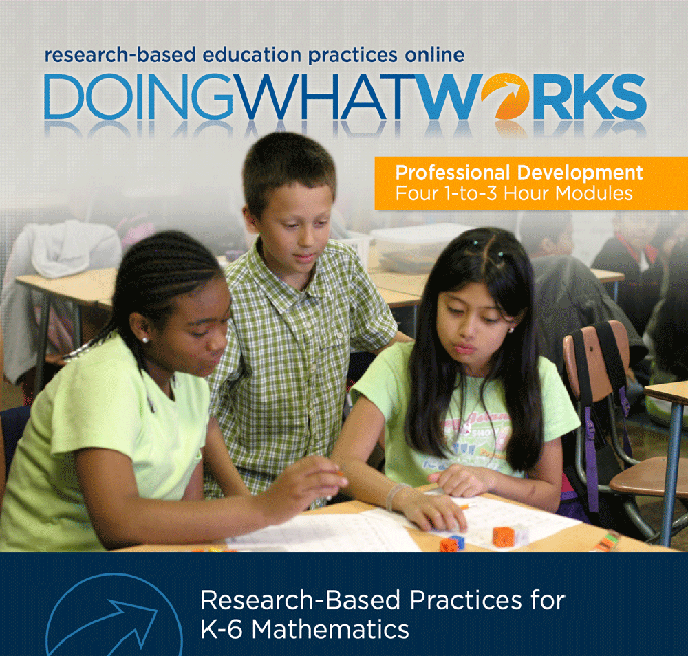 Cover image for Doing What Works: Research-Based Practices for K-6 Mathematics