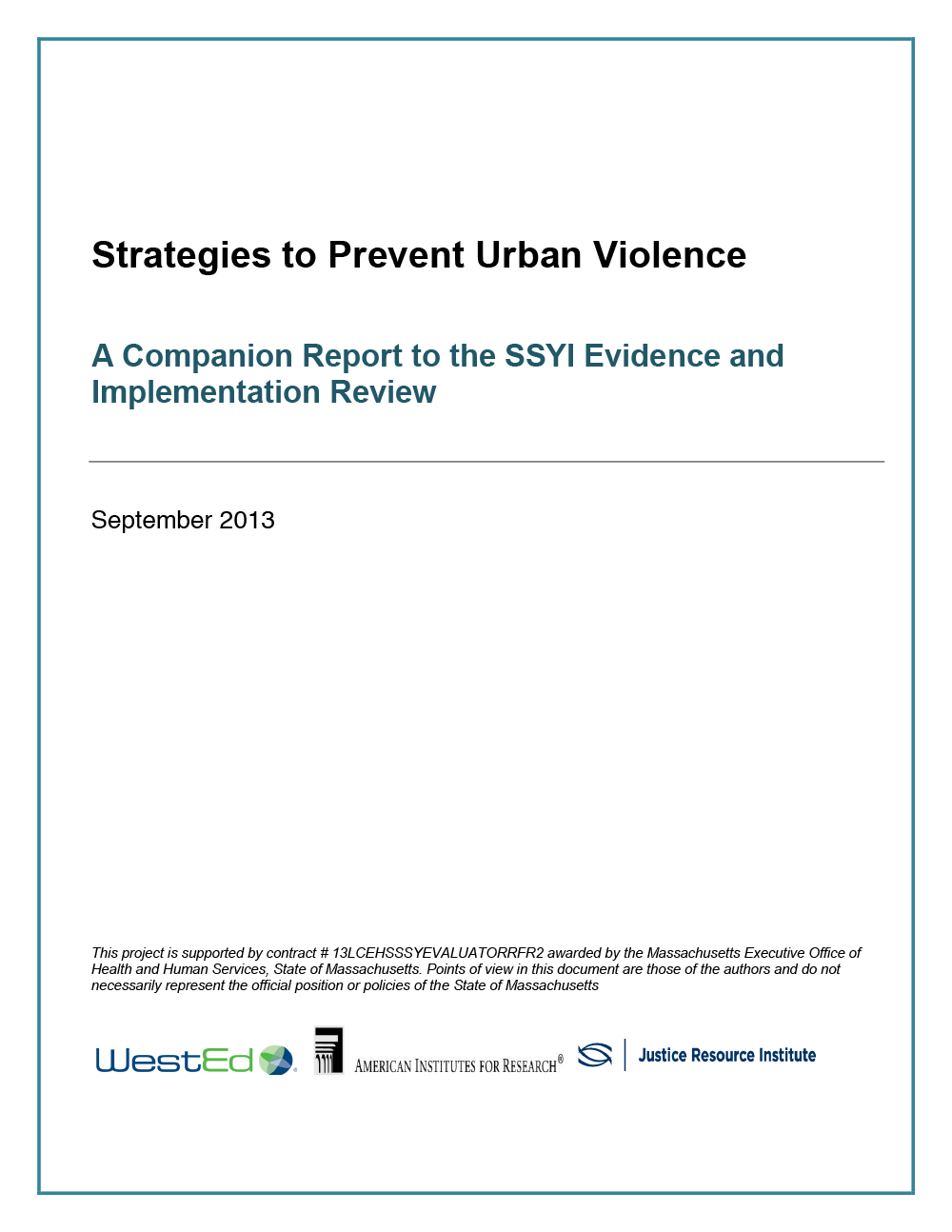 Cover image for Strategies to Prevent Urban Violence