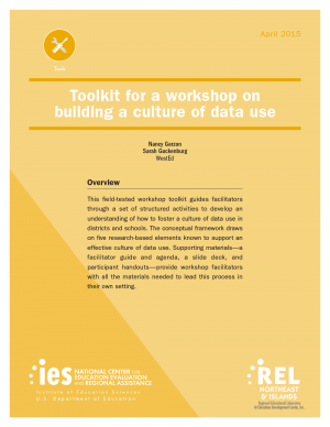 Cover image for Toolkit for a Workshop on Building a Culture of Data Use