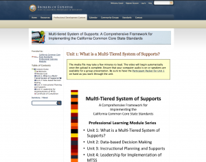 Screenshot of What is MTSS? module page